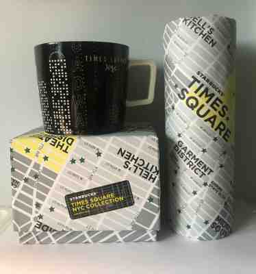 Starbucks Ceramic Mug Stainless Steel Tumbler Traveler Times Square NYC Broadway - Sold on eBay Jan, 6th 2020 for $49.99
