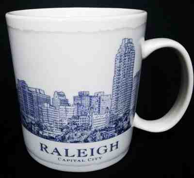 STARBUCKS Raleigh Coffee Mug Architectural Series 07 Retired 18oz North Carolina - Sold on eBay Jan, 6th 2020 for $16.99