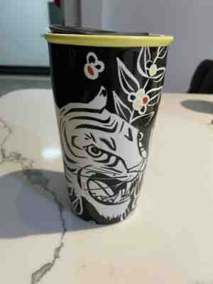 Starbucks Limited Edition Fall White Tiger 2018 Double Walled 12 oz Tumbler - Sold on eBay Jan, 6th 2020 for $15.00