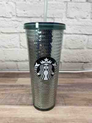 Starbucks 2017 Holiday Green Sequin 24 Oz Cold Tumbler Cup Limited Edition - Sold on eBay Jan, 6th 2020 for $32.95
