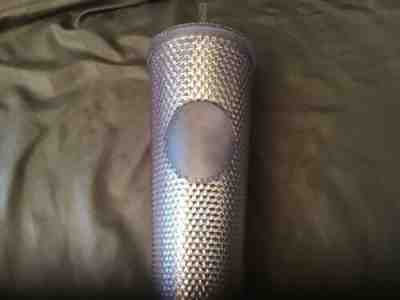 NEW Starbucks Coffee 2019 SILVER Studded Iridescent Collector Cold Cup Tumbler - Sold on eBay Jan, 6th 2020 for $24.95