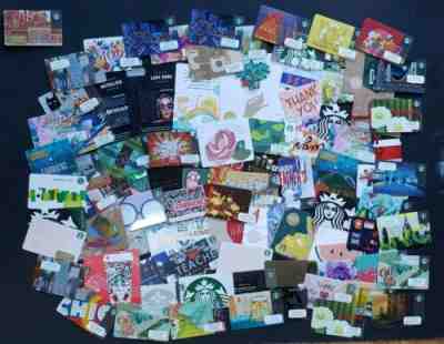 HUGE Lot of 100 Starbucks Gift Cards City & diecut plus many designs MINT  - Sold on eBay Jan, 6th 2020 for $24.95