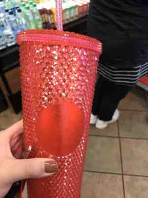 NEW STARBUCKS 2019 Neon Pink Studded Cold Cup Tumbler Christmas HOLIDAY In Hand - Sold on eBay Jan, 6th 2020 for $20.50