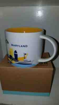 NEW NIB 2017 Starbucks MARYLAND You Are Here YAH Series 14 oz COFFEE MUG - Sold on eBay Jan, 6th 2020 for $22.95
