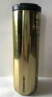 Starbucks 2019 Gold Stainless Steel Vacuum Insulated Coffee Tumbler 16 oz NEW - Sold on eBay Jan, 6th 2020 for $17.80