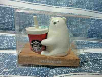 Starbucks Ceramic Ornament Polar Bear Red Cup - Sold on eBay Jan, 6th 2020 for $18.00