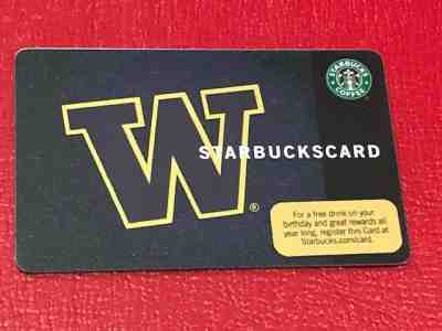 Starbucks Card 2010 University of Washington Huskies Ltd Ed Old Logo NEW MINT - Sold on eBay Jan, 6th 2020 for $24.99