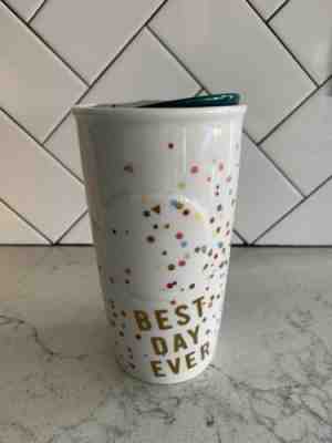 NEW Starbucks “Best Day Ever” Confetti Mug (2015 Dot Collection) - White 10oz - Sold on eBay Jan, 6th 2020 for $22.00
