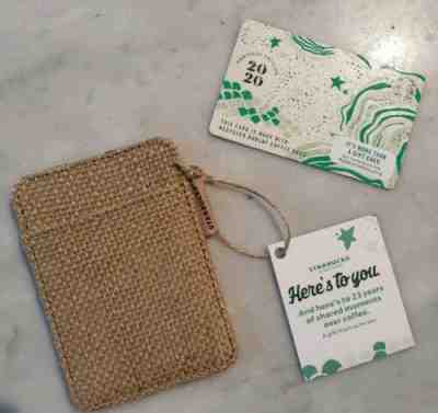 Starbucks Anniversary Card Singapore 2020 & Cardholder - Sold on eBay Jan, 6th 2020 for $15.00