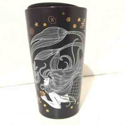 Starbucks 2019 Holiday Black Gold Siren Mermaid Tumbler Ceramic Cup 12oz Mug Hot - Sold on eBay Jan, 5th 2020 for $21.10