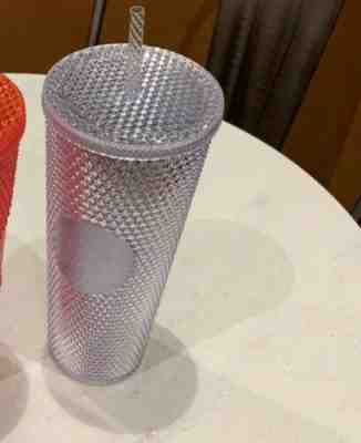 NEW Winter Holiday Starbucks 2019 Venti Bling Platinum Studded Cold Cup Tumbler - Sold on eBay Jan, 5th 2020 for $23.00