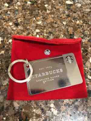 STARBUCKS Sterling Silver .925 Gift Card Keychain W/Box ~ $0 Balance ~ 2014 - Sold on eBay Jan, 5th 2020 for $125.00