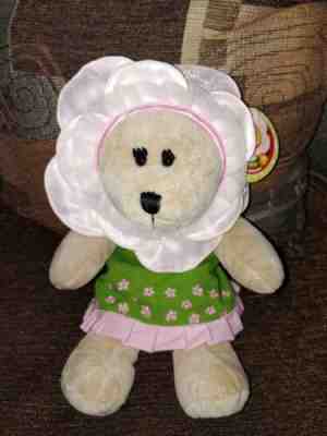 STARBUCKS BARISTA Bearista BEAR PLUSH - PINK FLOWER - 2010 - 92ND EDITIION - Sold on eBay Jan, 5th 2020 for $18.74