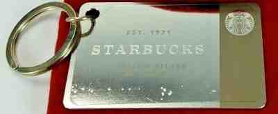 2014 Starbucks .925 Sterling Silver Gift Card Keychain $0 Balance Never swiped - Sold on eBay Jan, 5th 2020 for $122.50