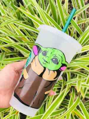 starbucks 24 oz venti cold cup Baby Yoda - Sold on eBay Jan, 5th 2020 for $17.00