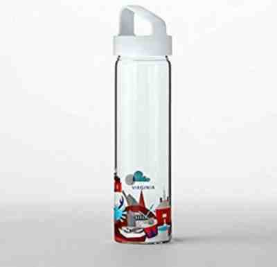 NEW w/sku Starbucks YOU ARE HERE Collection VA Glass Water Bottle 18.5oz 2016 - Sold on eBay Jan, 5th 2020 for $22.00
