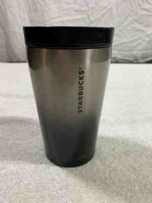2012 Starbucks 12 ounce silver black 2 tone fade travel tumbler - Sold on eBay Jan, 5th 2020 for $22.21