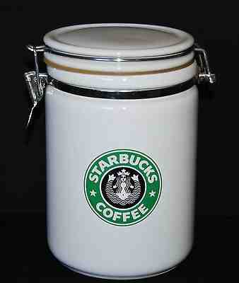 Starbucks Large White Ceramic w/Green Siren Old Logo Canister Bee House Japan - Sold on eBay Jan, 5th 2020 for $39.99