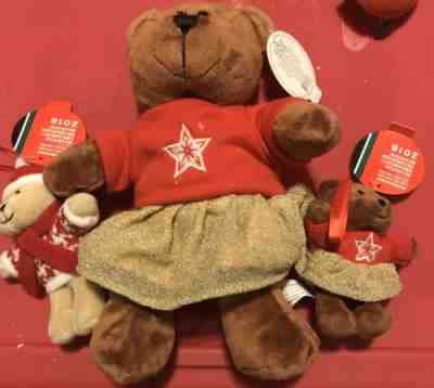 NEW Starbucks 2018 Bearista Girl Bear Plush Christmas + 2 ornaments limited - Sold on eBay Jan, 5th 2020 for $20.00