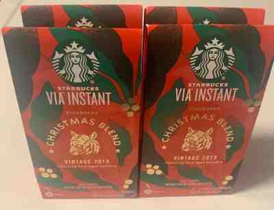 FOUR Starbucks Via Instant Christmas Blend Featuring Rare Sumatra Vintage 2019 - Sold on eBay Jan, 5th 2020 for $34.99