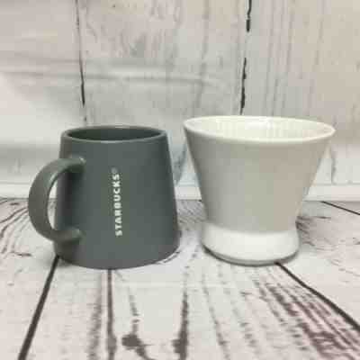 Starbucks Ceramic Pour Over Cone Brew by single #4 cup filter drip cup and cone - Sold on eBay Jan, 5th 2020 for $24.99