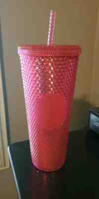 NEW Starbucks Venti Pink Stud Tumbler 2019 Cold Cup Holiday Christmas Collection - Sold on eBay Jan, 5th 2020 for $20.00