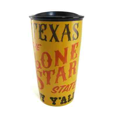 STARBUCKS Texas The Lone Star State Ceramic Double Walled 12oz Coffee Travel Mug - Sold on eBay Jan, 5th 2020 for $26.99
