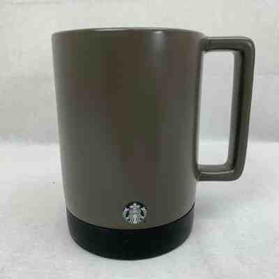 2018 Starbucks Taupe Brown Rubber Bottom Ceramic Travel Coffee Mug w/ Lid 14 Oz. - Sold on eBay Jan, 5th 2020 for $22.97