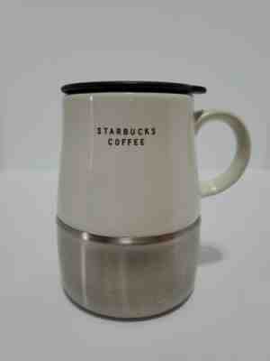 Starbucks 2004 Ceramic Stainless Steel Base Travel Coffee Mug 14 Fl Oz EUC - Sold on eBay Jan, 5th 2020 for $24.99