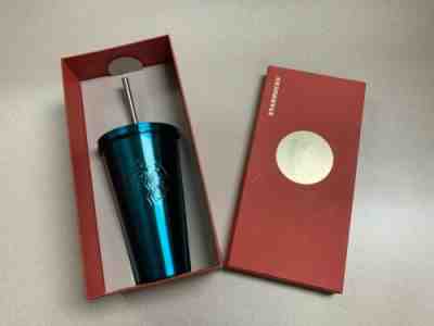 Rare New Starbucks Metallic Cold Cup Tumbler 2014 Gold Dot Holiday Collection - Sold on eBay Jan, 5th 2020 for $39.99