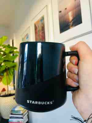 Starbucks Coffee Mug/Cup Etched Logo 2017 BLACK Matte and Gloss design - Sold on eBay Jan, 5th 2020 for $20.00