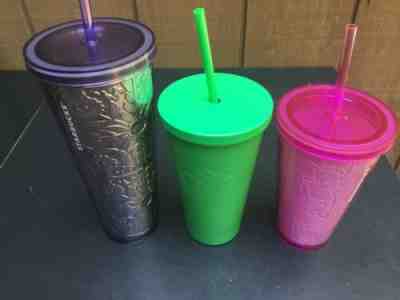 Starbucks Tumbler Lot of 3 Brand new 2 Plastic 1 Stainless - Sold on eBay Jan, 5th 2020 for $69.00