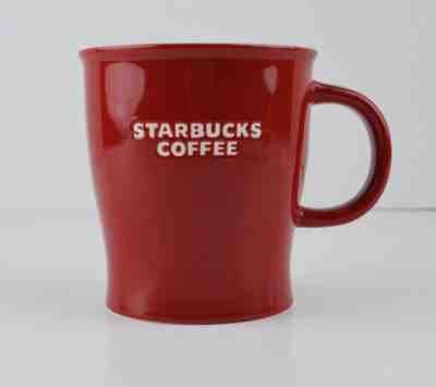 STARBUCKS 2008 14 oz Red Ceramic Coffee Tea Mug Cup White Inside Classic - Sold on eBay Jan, 5th 2020 for $24.99