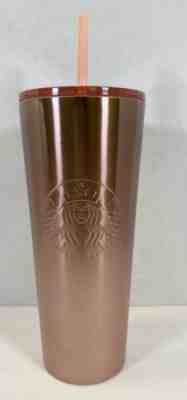 Starbucks 2019 Rose Gold Glitter Pink Stainless Steel Venti Cold Cup Tumbler NEW - Sold on eBay Jan, 5th 2020 for $34.99