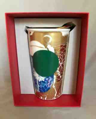 Starbucks Gold Scarab Beetle Ceramic Travel Cup 12 Oz 2014. NWT! Red Box! - Sold on eBay Jan, 5th 2020 for $40.00