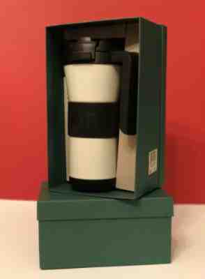 Starbucks Miller White & Black Stainless Steel Tumbler  16 Oz 2016. NWB!