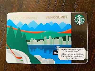 STARBUCKS 2011 VANCOUVER CANADA 25TH ANNIVERSARY - Gift Card - New - No Value - Sold on eBay Jan, 5th 2020 for $25.00