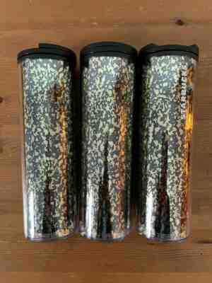 NWT Lot of 3 Starbucks Coffee Hot / Cold Plastic Tumbler 2019 Black & Gold 16 oz - Sold on eBay Jan, 5th 2020 for $39.60