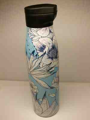 Starbucks Cactus Flower Water Bottle Magnetic Lid 20 oz Blue Floral - Sold on eBay Jan, 5th 2020 for $20.00