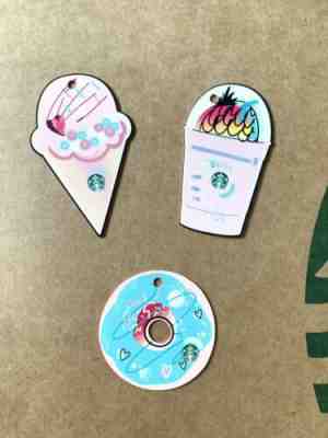 New Starbucks 2019 China Summer Ice Fruit Tea  donut Ice Cream Gift Card Set - Sold on eBay Jan, 5th 2020 for $19.99