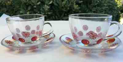 STARBUCKS Holiday 2007 Christmas  Glass CUP and SAUCER Peppermint Candy Unused - Sold on eBay Jan, 5th 2020 for $29.99