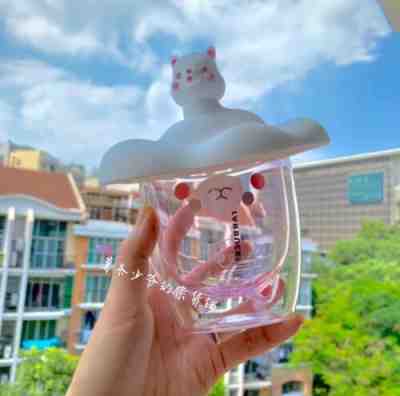 New China 2019 Starbucks Summer Alpaca Lama 9oz Double Wall Glass Bottle Cup - Sold on eBay Jan, 5th 2020 for $49.99