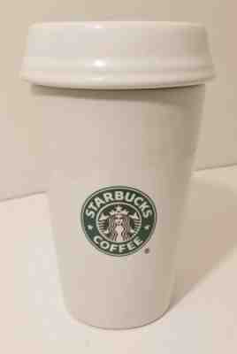 Starbucks Barista 2000 Ceramic Coffee Canister 8 1/2" To Go Cup Mermaid Logo  - Sold on eBay Jan, 5th 2020 for $19.99