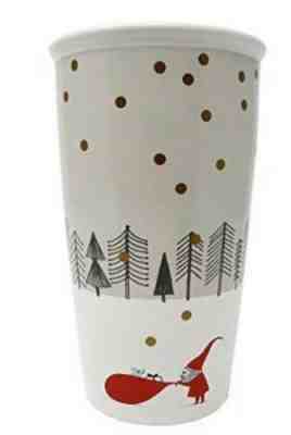 New Starbucks 2018 Holiday gnome Tumbler 12 Ounce Ceramic - Sold on eBay Jan, 5th 2020 for $34.99