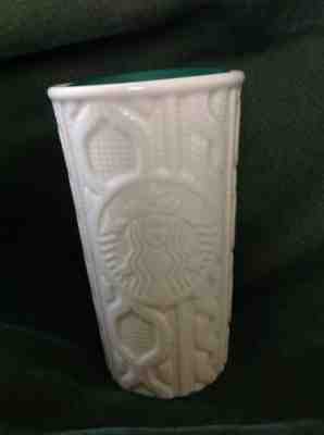 STARBUCKS 2016 SIREN CABLE KNIT SWEATER PATTERN - INSULATED TRAVEL MUG / TUMBLER - Sold on eBay Jan, 5th 2020 for $17.99