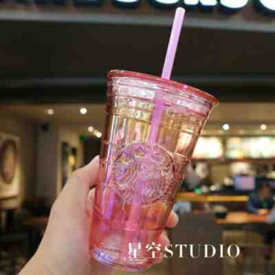 New China 2019 Starbucks Summer Siren Logo Pink 16oz Glass Water Bottle - Sold on eBay Jan, 5th 2020 for $30.99
