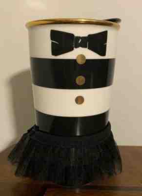 Starbucks 2013 Alice & Olivia Ceramic Travel Tumbler Tuxedo Mug - Sold on eBay Jan, 5th 2020 for $35.00