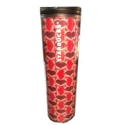  Starbucks 2019 Valentine Hearts Red Purple Acrylic Tumbler 16oz - Sold on eBay Jan, 4th 2020 for $19.49