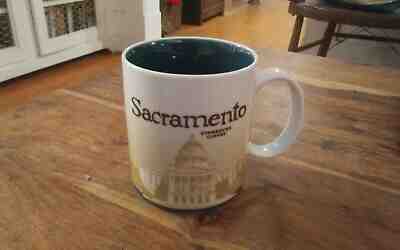 Rare Starbucks 16 oz mug Sacramento California 2009 Collector Series NEW SKU