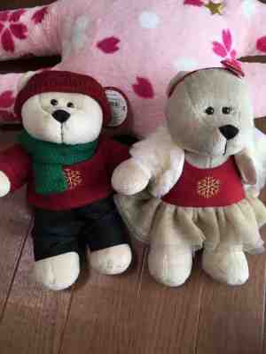 Starbucks coffee BEARISTA 2014 Christmas Boy & Girl Bear pair - Sold on eBay Jan, 4th 2020 for $44.00